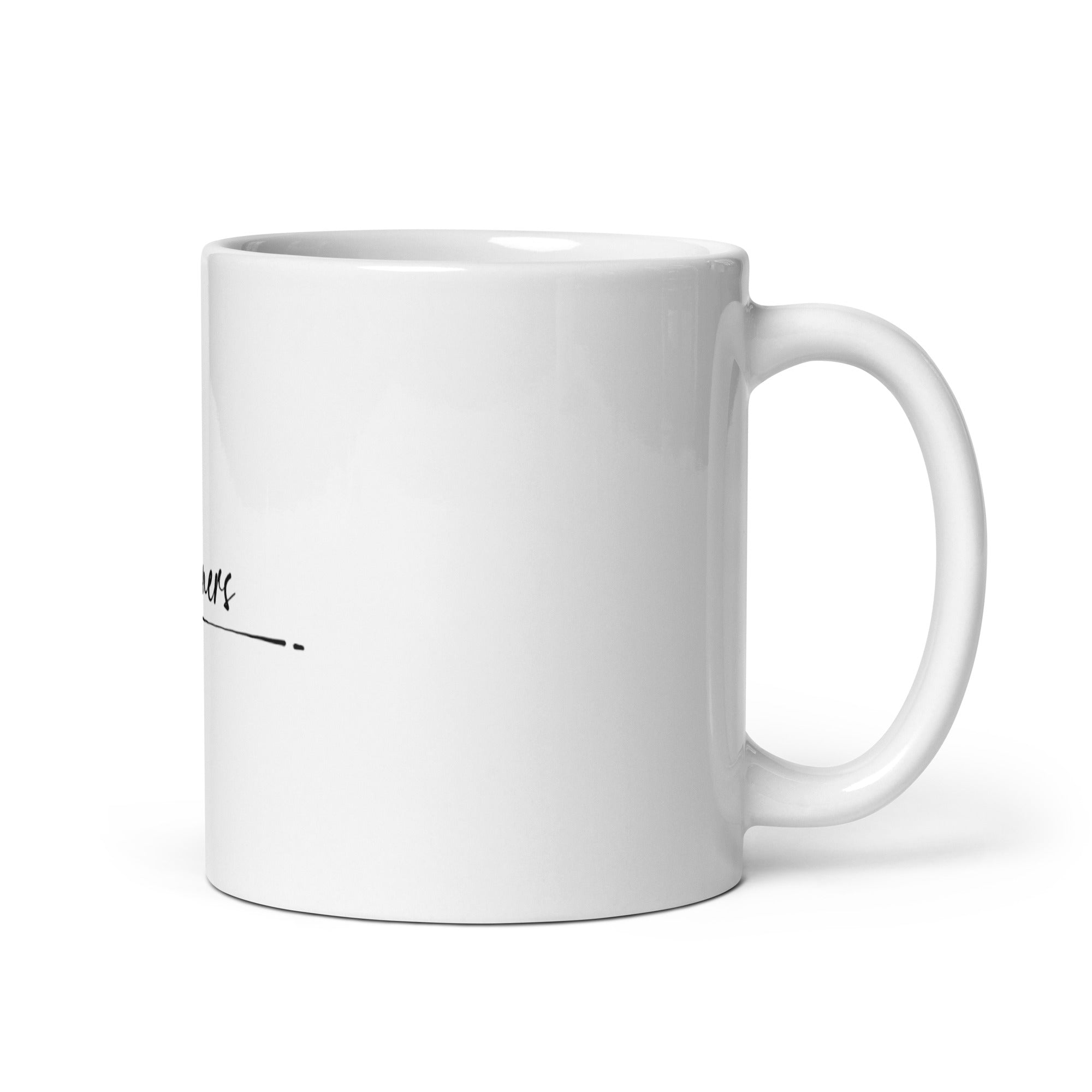 White glossy mug