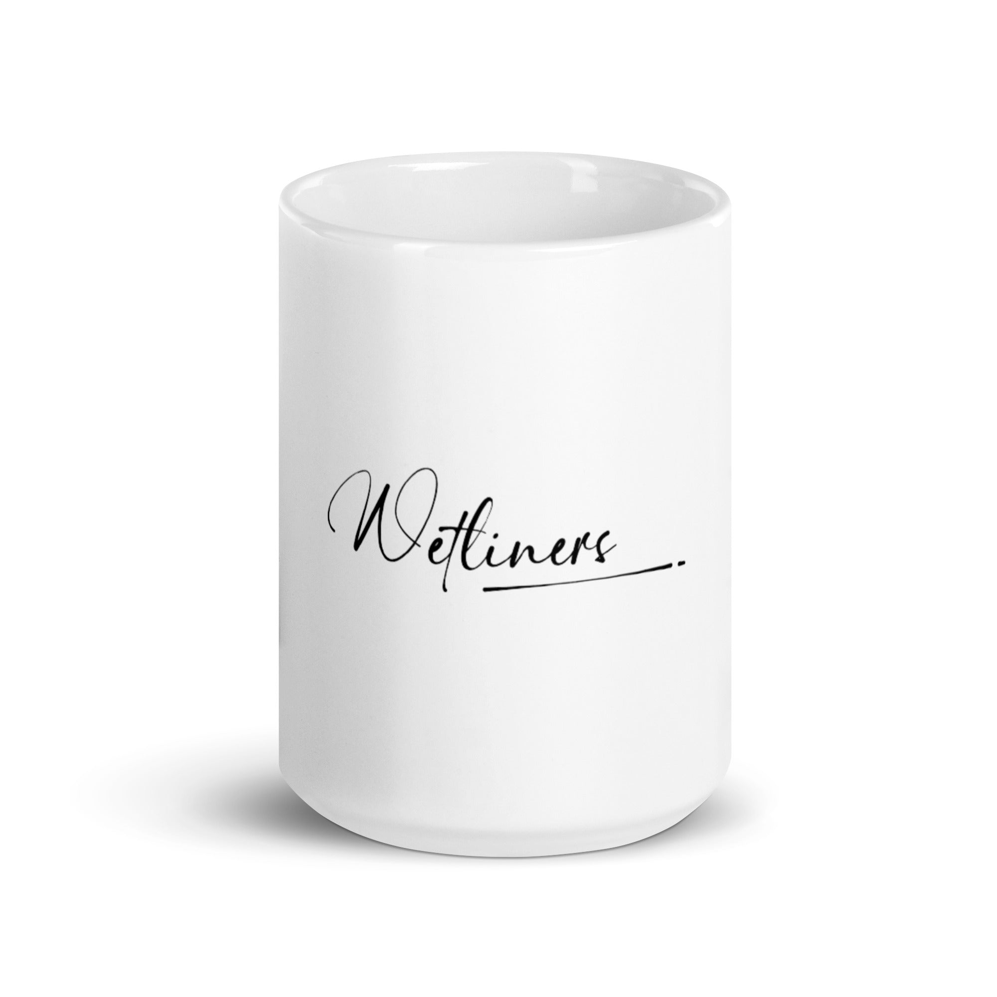 White glossy mug