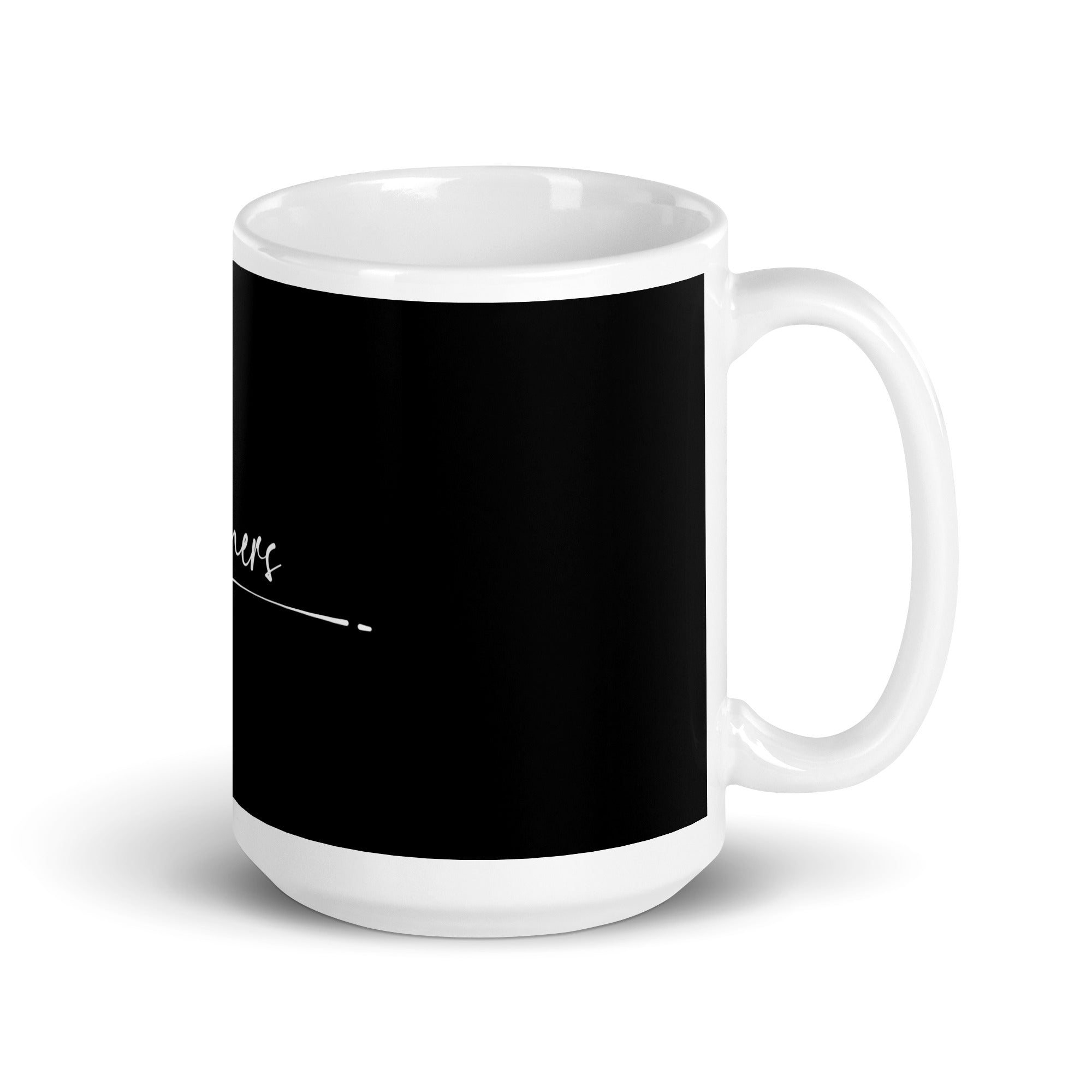 White glossy mug